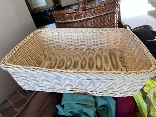 Panier osier beige tressé - panier,