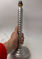 Antique 1950s French Turned Aluminum Industrial Work Lamp