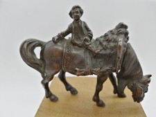 BRONZE enfant sur cheval 19eme