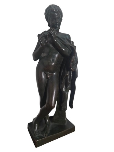 Statuette bronze faune la - statuette,