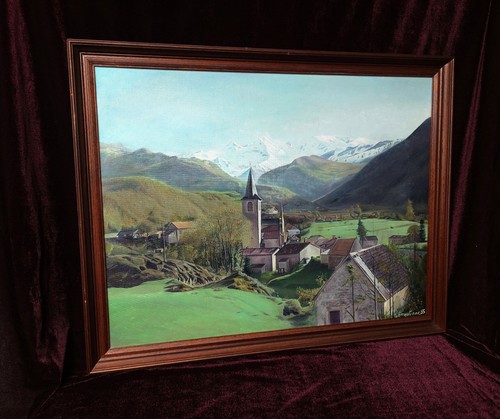 Tableau ancien peinture huile - tableau,