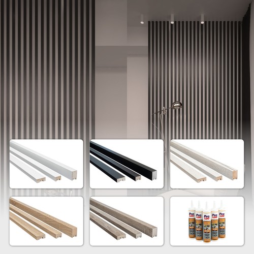 Lattes murales hexim mdf - mdf, 2