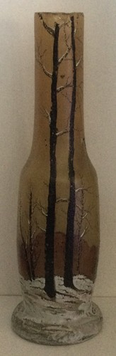 Vase legras verre émaillé - vase,