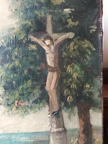 Peinture ancienne huile sur - huile,