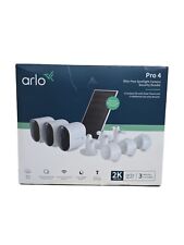 Arlo VMC4350P-1SCNAS Pro 4 3 Cam Kit with Bonus Solar Panel OPEN BOX