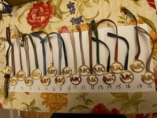 Michael Kors Purse Hang Tags Gold Tone Different Colors Leather Straps NEW