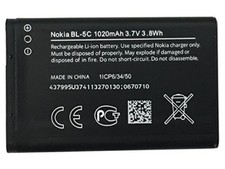 100% ORIGINAL NOKIA BATTERIE (BL-5C) 1020mAh origine C1-01 / C1-02 / C2-01