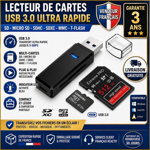 Lecteur carte usb - lecteur, de