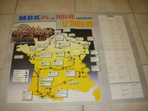Cyclisme carte tour france - cyclisme,