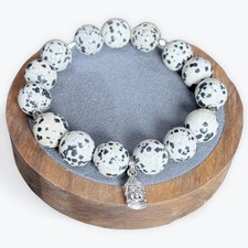 Bracelet Jaspe Dalmatien 12mm