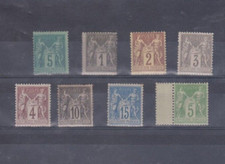 RARE :tres beau lot de sage n** n°75,83,87 à 90,102. Cote: 394,00 € à saisir!!!
