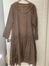 Ewa I Walla Dress Midi Layers Faded Raw Edges Distressed best M fit 10-12 .