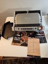 T-Fal OptiGrill Stainless Steel Electric Grill  *Tested & Working* 