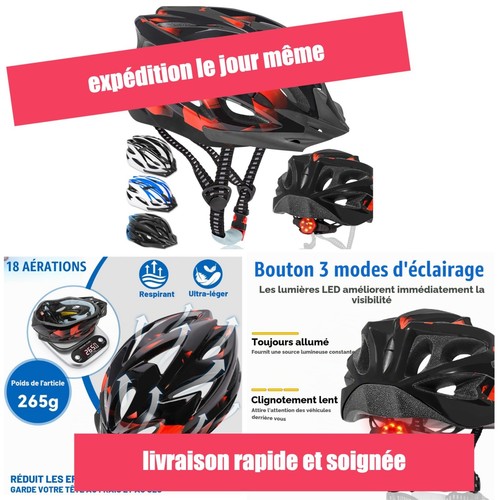 Casque vélo adulte led - adulte,