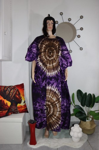 Robe boubou africain violet - boubou,