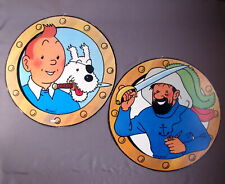 Tintin Snowy and Captain Haddock 1979 - Rare Pair of POS