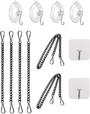 Suction Cup Hooks Set for Stained Glass, Suncatchers, and More - 6 Pieces