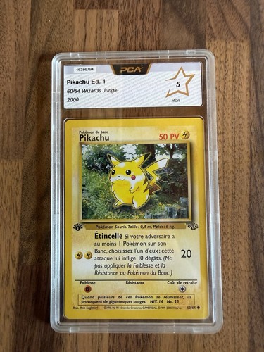 Carte pokémon pikachu - carte, 60/64