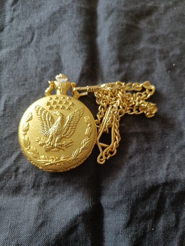 Montre gousset doré aigle - a,
