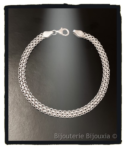 Bracelet maille souple argent - bracelet,