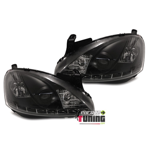Phares drl diurnes noirs - phares,