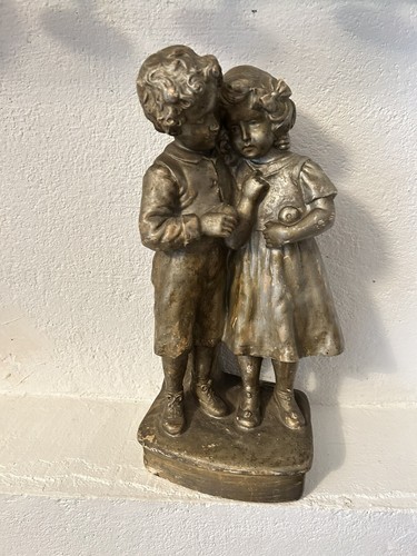 Statue plâtre 1920 - statue, patine