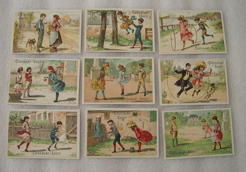Serie chromos jeux enfants - chromos, d'enfants