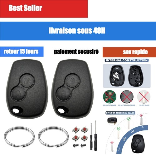Coques clé voiture boutons - coques,