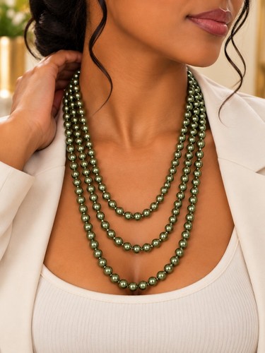 Collier multi rangs perles - collier, multi-rangs