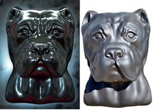 Moule en béton buste de chien