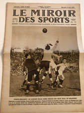 Ancien journal Miroir des Sports n°309 * FRANCE V BELGIQUE 1926 ...