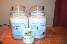 yankee candle 2-22oz JARS SPARKLING ANGEL + 2 TARTS