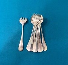 12 oyster forks model BAGUETTE FIDELIO silver metal 13 cm covered