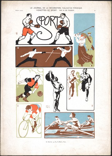 1910 lithographie sport boxe - lithographie,