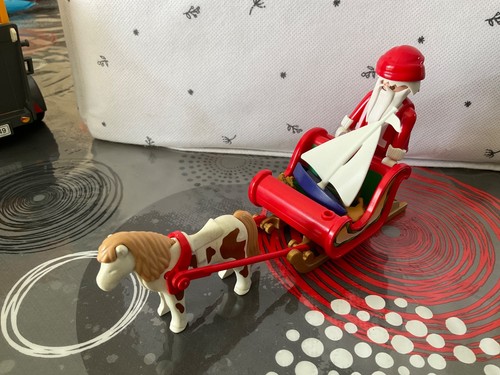 Père noel traineau poney - noel,