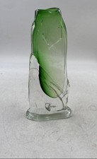 Green Clear Blown Glass Bohemian Home Decorative Tabletop Flower Vase