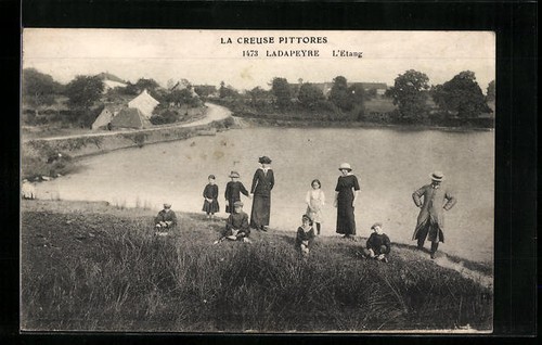 Cpa ladapeyre etang 1915 - cpa,