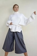 PAPER LONDON Culottes Adamello National Pleather Navy. Size: 8uk (£265rrp!)