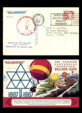 Mayfairstamps Canada Flight 1967 Calgary Balloon Flight Torck Beglium Race Postc