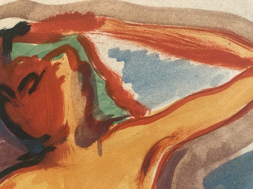 Peinture gouache art - peinture, 1950