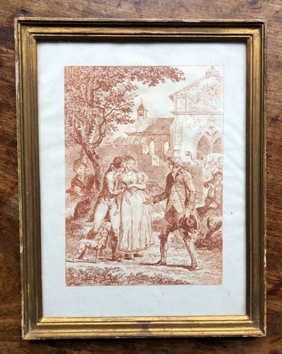 Ancienne gravure scène