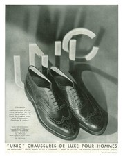 1930s Unic Men's Luxury Shoe Vintage Advertisement Magazine