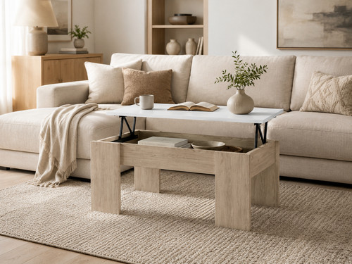 Table basse relevable pour