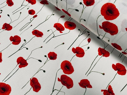 Rideau campagne coquelicots - de,