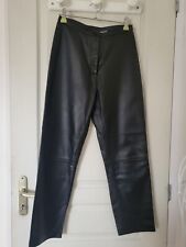 pantalon raccourci cuir