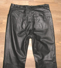 Jean en Cuir pour Femme Noir