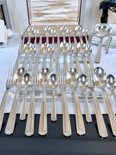 Ménagère en Métal Argenté Coffret de 38 pièces - Couverts Art Déco 1930 - 1940