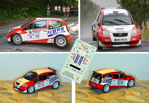 Decals citroën c2 s1600 - 1/43,