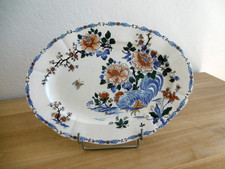 PLAT OVALE FAIENCE GIEN DECOR
