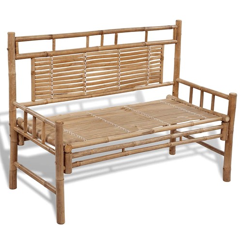 Banc avec dossier bambou - en,